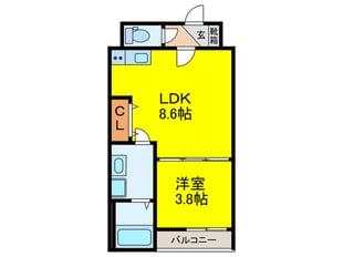 グラースコートの物件間取画像